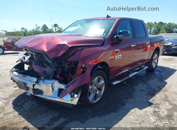 3C6RR7LT3HG524267 2017 RAM 1500 Burgundy წინა მარცხენა ხედი სამი მეოთხედიდან