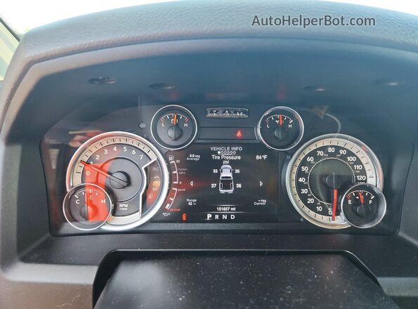 3C6RR7LT6GG194574 2016 RAM 1500 Green Սարքավորումների վահանակի տեսք