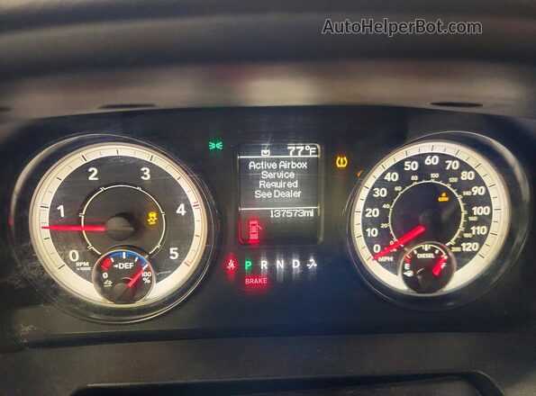 3C6UR5CL2HG644852 2017 RAM 2500 Gray Instrument cluster view