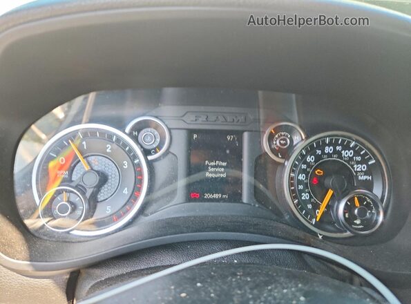 3C6UR5CLXKG615347 2019 RAM 2500 White Instrument cluster view