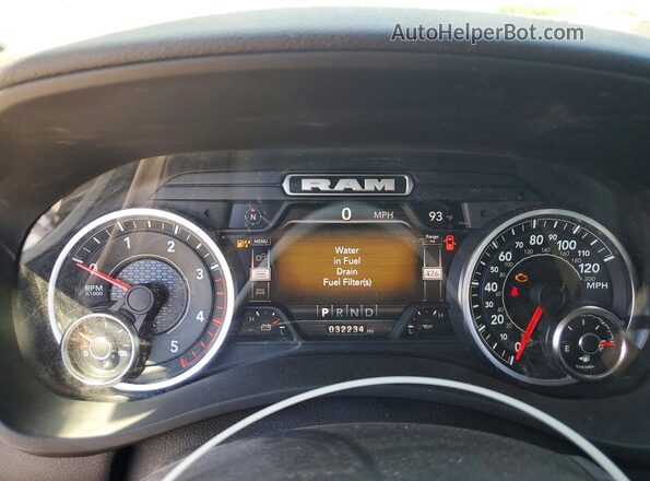 3C6UR5DL3NG308248 2022 RAM 2500 Gray ხელსაწყოთა პანელის ხედი