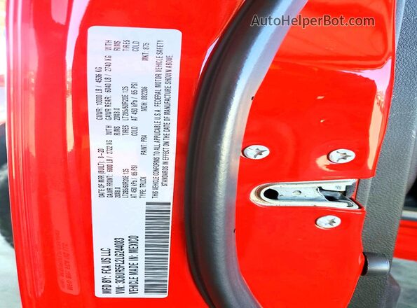 3C6UR5FL2LG244083 2020 RAM 2500 Red ძრავის განყოფილების ხედი