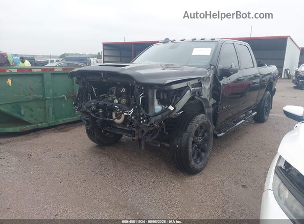 3C6UR5FL8RG254187 2024 RAM 2500 Black წინა მარცხენა ხედი სამი მეოთხედიდან