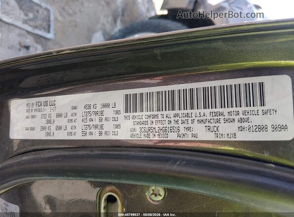 3C6UR5ML2HG616516 2017 RAM 2500 Gray ძრავის განყოფილების ხედი