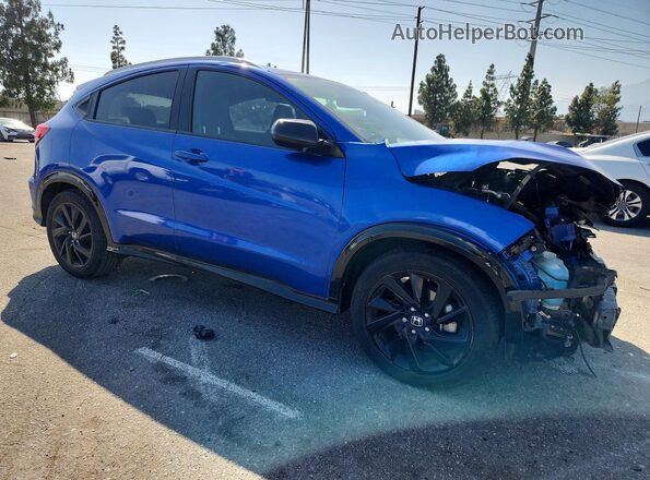 3CZRU5H11MM726274 2021 HONDA HR-V Blue Передня права чверть