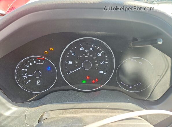 3CZRU5H16KG710664 2019 HONDA HR-V Red Instrument cluster view