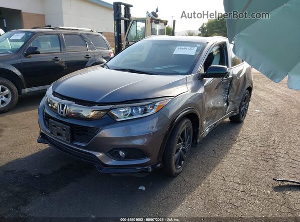 3CZRU5H18MM714784 2021 HONDA HR-V Gray Առջևի ձախ երեք քառորդ տեսարան
