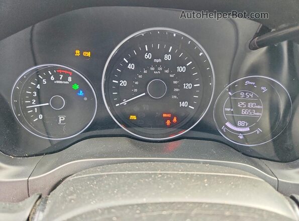 3CZRU5H34JM719445 2018 HONDA HR-V Gray Instrument cluster view