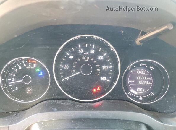 3CZRU5H35JM710642 2018 HONDA HR-V Charcoal Սարքավորումների վահանակի տեսք