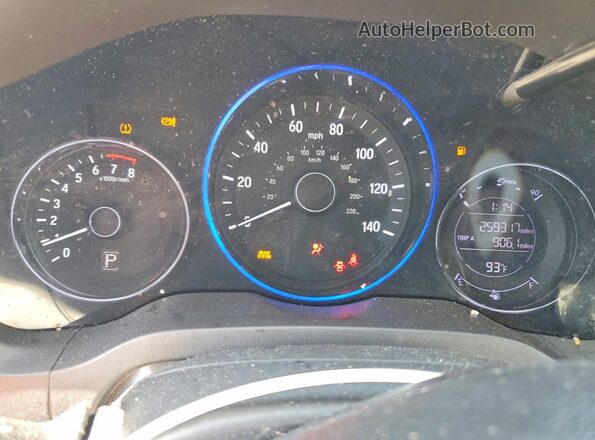 3CZRU5H35JM722158 2018 HONDA HR-V Gray Вид щитка приладів