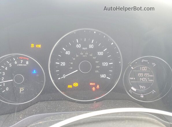 3CZRU5H36HM703869 2017 HONDA HR-V White Instrument cluster view
