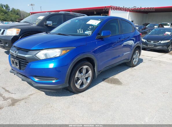 3CZRU5H36JM723433 2018 HONDA HR-V Blue Առջևի ձախ երեք քառորդ տեսարան