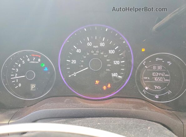 3CZRU5H36KM706357 2019 HONDA HR-V Black Instrument cluster view