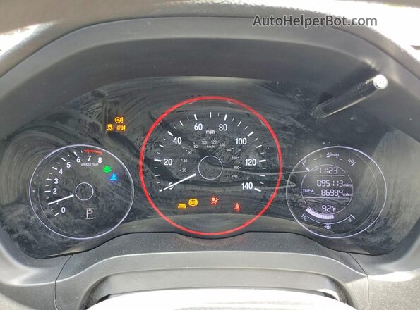 3CZRU5H36MM702960 2021 HONDA HR-V Black Вид щитка приладів