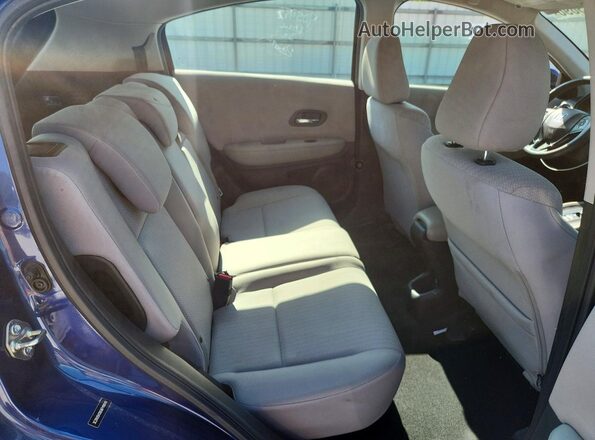 3CZRU5H38GM749640 2016 HONDA HR-V Blue უკანა სალონის ხედი