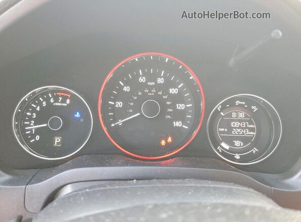3CZRU5H3XHM722456 2017 HONDA HR-V Red ხელსაწყოთა პანელის ხედი