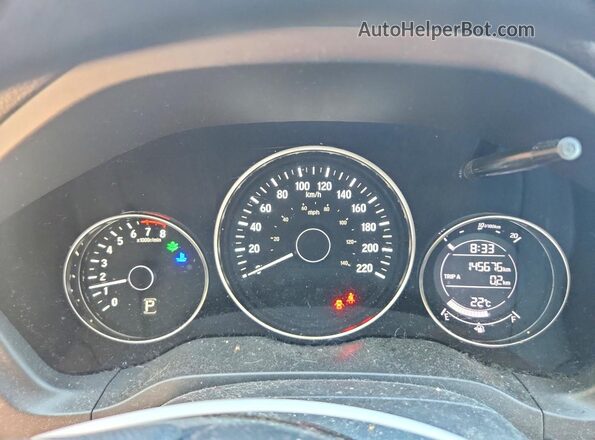 3CZRU5H3XJM101028 2018 HONDA HR-V White Widok zestawu wskaźników
