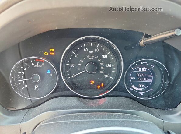3CZRU5H50JM723638 2018 HONDA HR-V White Instrument cluster view