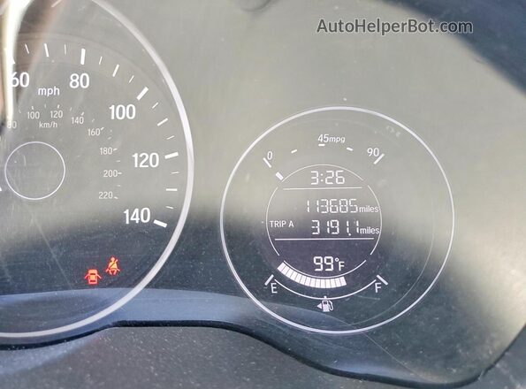 3CZRU5H53JM713895 2018 HONDA HR-V Black Instrument cluster view