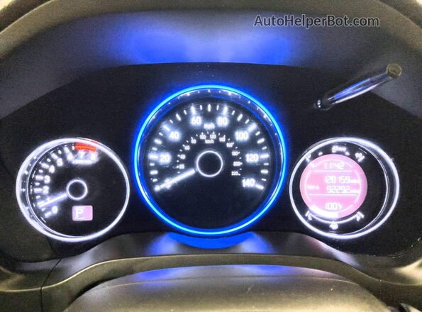 3CZRU5H54HM725077 2017 HONDA HR-V Gray Вид щитка приладів