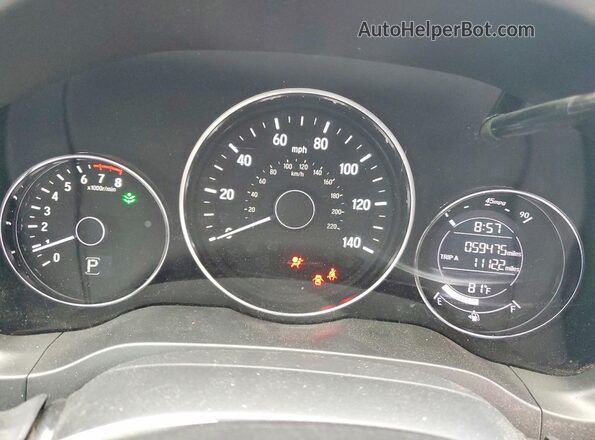 3CZRU5H54JM714649 2018 HONDA HR-V Gray Вид щитка приладів