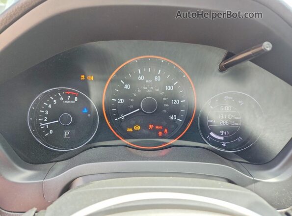 3CZRU5H55HM707073 2017 HONDA HR-V Черный Вид щитка приборов