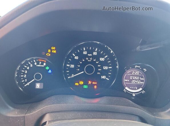 3CZRU5H59GM711982 2016 HONDA HR-V Gray Vista del cuadro de instrumentos