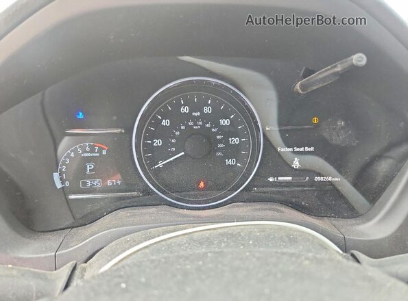 3CZRU5H71KM714319 2019 HONDA HR-V Gray Вид щитка приладів