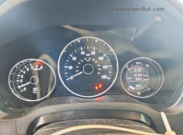 3CZRU5H75JM702916 2018 HONDA HR-V White Սարքավորումների վահանակի տեսք