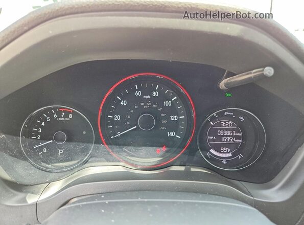 3CZRU5H76HM715538 2017 HONDA HR-V White Вид щитка приладів