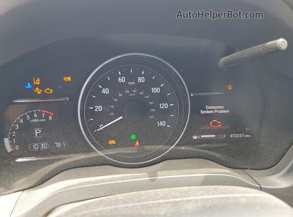 3CZRU5H77KM708380 2019 HONDA HR-V Gray Instrument cluster view