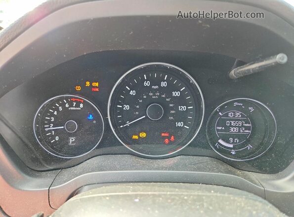 3CZRU6H10KG716935 2019 HONDA HR-V Black Instrument cluster view