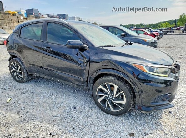 3CZRU6H10KG716935 2019 HONDA HR-V Black Front right