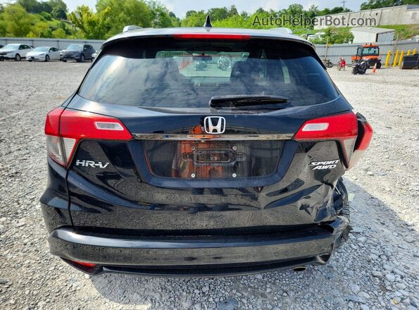 3CZRU6H10KG716935 2019 HONDA HR-V Black Rear view