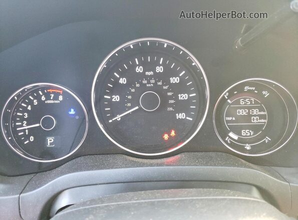3CZRU6H10NM772945 2022 HONDA HR-V White Instrument cluster view