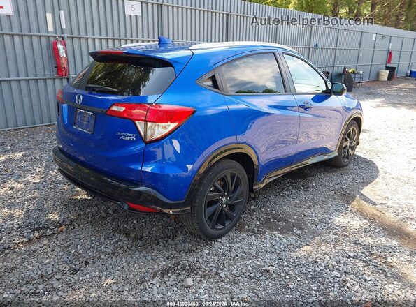 3CZRU6H11MM728631 2021 HONDA HR-V Blue Trasero derecho