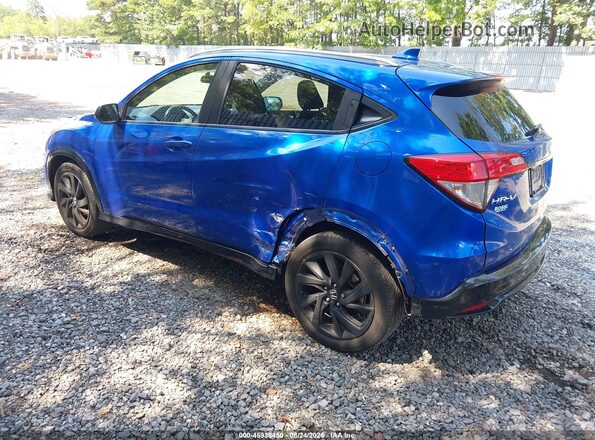 3CZRU6H11MM728631 2021 HONDA HR-V Blue Trasero izquierdo