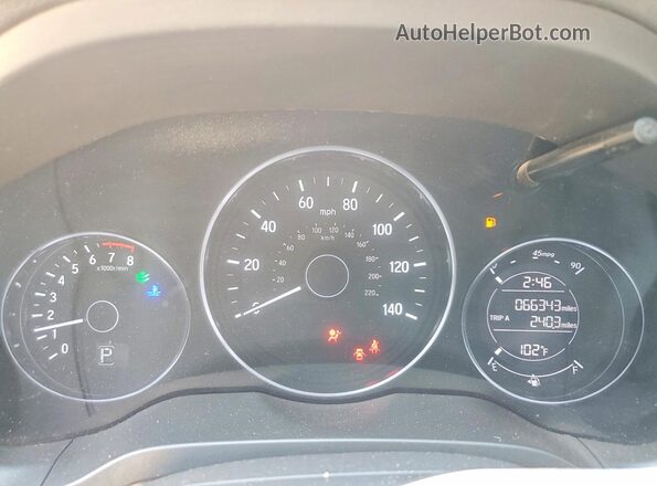 3CZRU6H11MM736440 2021 HONDA HR-V Black Вид щитка приладів
