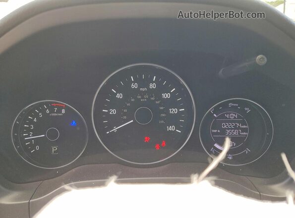 3CZRU6H15NM744686 2022 HONDA HR-V White Вид щитка приладів
