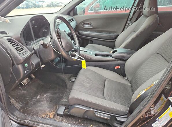 3CZRU6H17KM726427 2019 HONDA HR-V Black Front interior view