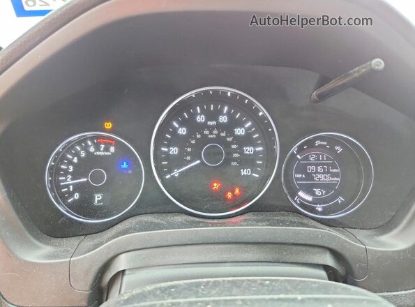 3CZRU6H17KM726427 2019 HONDA HR-V Black Instrument cluster view