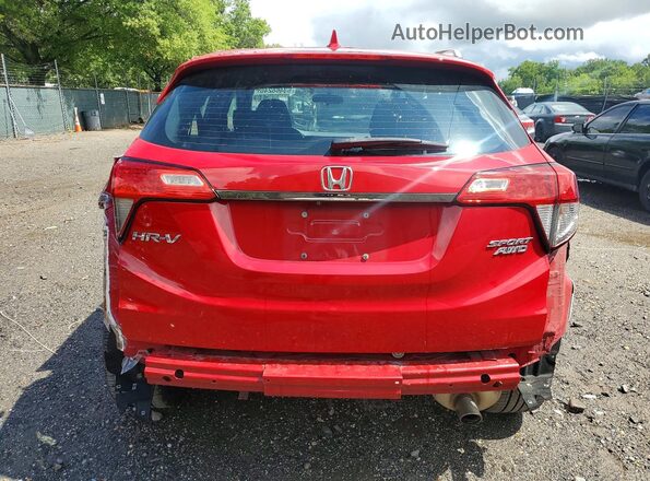 3CZRU6H18KG707318 2019 HONDA HR-V Red Widok z tyłu
