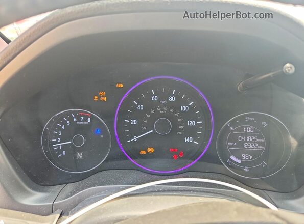 3CZRU6H18MM701829 2021 HONDA HR-V Red Вид щитка приладів