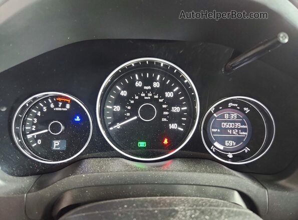 3CZRU6H18MM732238 2021 HONDA HR-V White Instrument cluster view