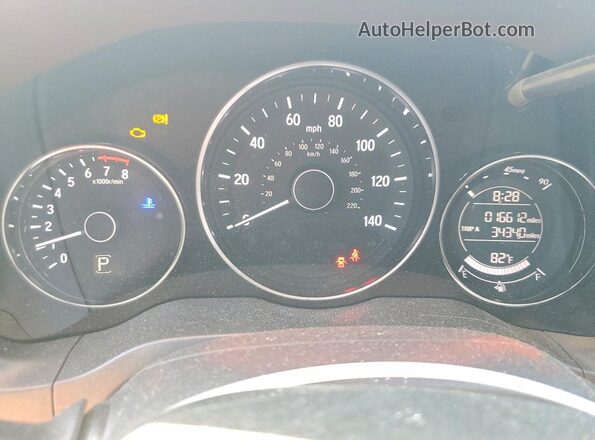 3CZRU6H19NM769624 2022 HONDA HR-V Gray Вид щитка приладів