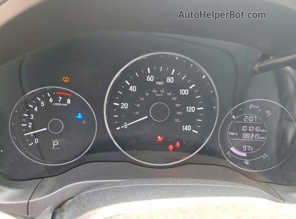 3CZRU6H1XKG729935 2019 HONDA HR-V Silver Vista del cuadro de instrumentos