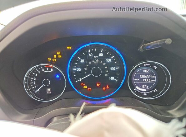 3CZRU6H30JG710083 2018 HONDA HR-V Black Instrument cluster view