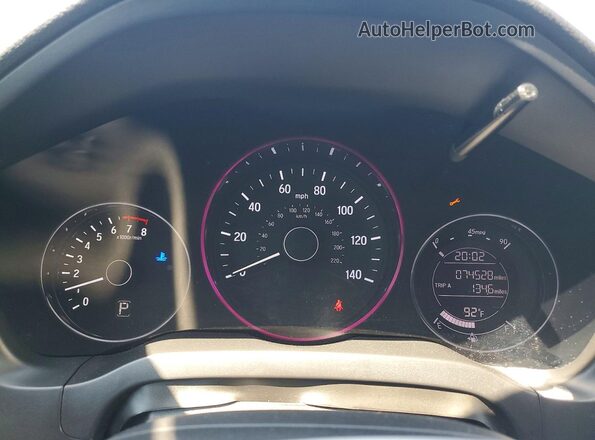 3CZRU6H30KG727712 2019 HONDA HR-V Silver Instrument cluster view