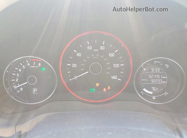 3CZRU6H30NM709054 2022 HONDA HR-V White Vista del cuadro de instrumentos