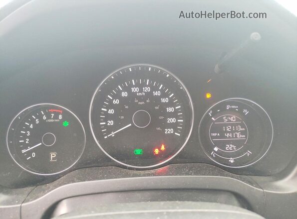 3CZRU6H33JM106528 2018 HONDA HR-V Gray Instrument cluster view